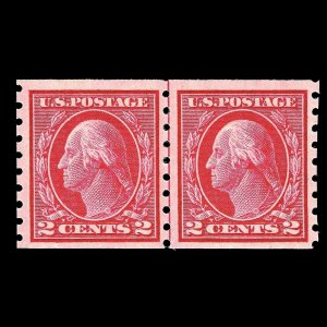 WCstamps: U.S. Scott #413 2c Type I Line Pair VF Mint OGh 2007 PSE Cert SMQ $275