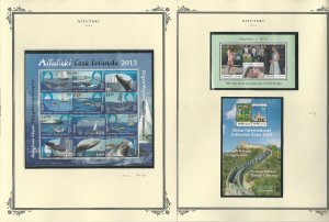 Aitutaki Collection 2012 to 2015 on 8 Scott Specialty Pages, Mint NH Sets