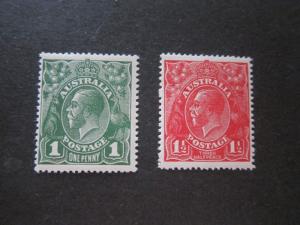 Australia 1924 KGV Sc 64-5 set MH/MNH