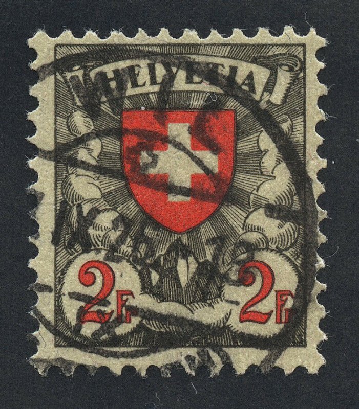 01876 Switzerland Scott #203, 2 Francs, CDS cancel, gum not grilled