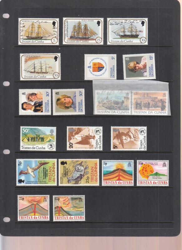 TRISTAN DA CUNHA 4 STOCKPAGES OF SETS UMM/MNH MANY THEMATICS 