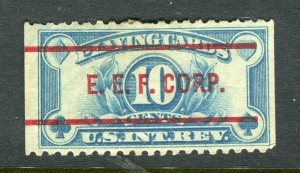 USA; 1890s early classic EEF Playing Cards Revenue issue used value