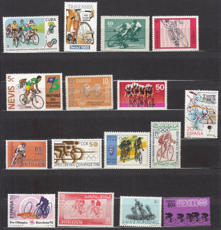 Cycling - small stamp collection - MNH