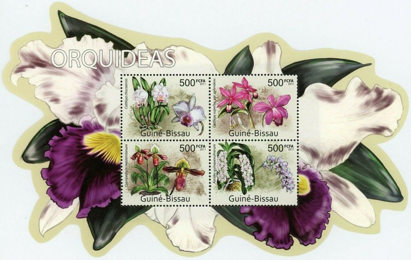 Orchids Stamp Cattleya Chocoensis Aerides Guinquevulnerum S/S MNH #5542-5545