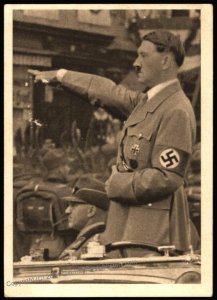 3rd Reich Germany Adolf Hitler Mercedes Propaganda Card UNUSED 105183