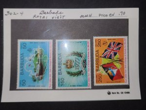 Barbuda Stamps #302-4 Complete Set MNH