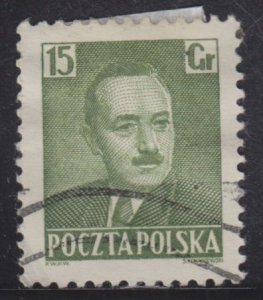 Poland 492 President Boleslaw Bierut 15Gr 1950