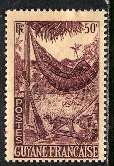 French Guiana 1947: Sc. # 194; */MH Single Stamp