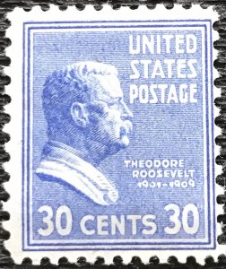 US MNH #830 Single Theodore Roosevelt SCV $3.50 L23