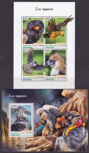 2018 Niger 5878-5881KL+5882/B877 Birds of prey 26,00 €