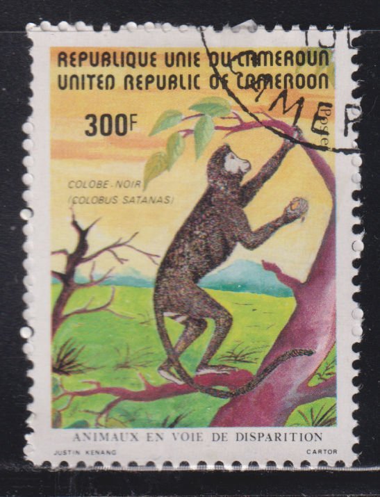 Cameroun 718 Black Colobus Monkey 1982