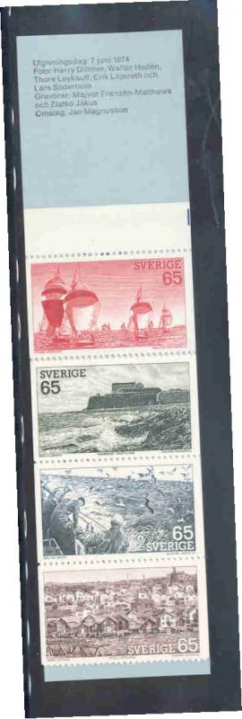 Sweden Sc 1091a 1974 West Coast  stamp bklt of 10 mint NH