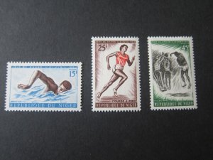 Niger 1963 Sc 114-6 set MNH