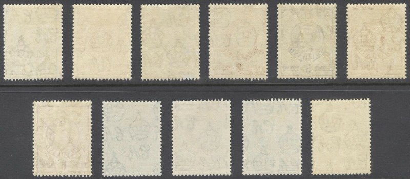 Swaziland 1938 1/2d-10s GVI Shields SG 28-38 Sc 27-37 VLMM/MVLH Cat £85($108)