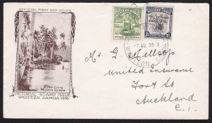 SAMOA 1935 ½d & 2½d on FDC ex Apia.........................................B3441