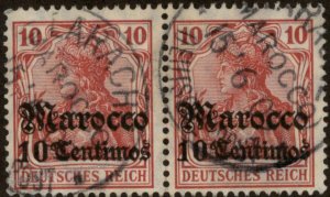 Germany 1909 LARACHE Morocco Germania Marokko Marocco Wmk USED 102496