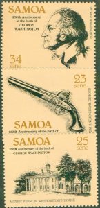 SAMOA 567-9 MNH BIN $0.90