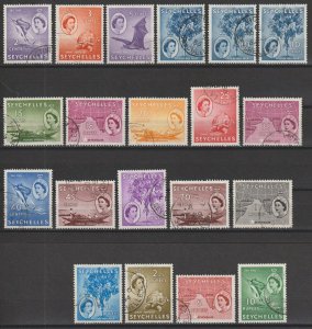 SEYCHELLES 1954/61 SG 174/88 USED Cat £60