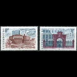 LUXEMBOURG 1981 - Scott# 655-6 Natl.Library Set of 2 NH