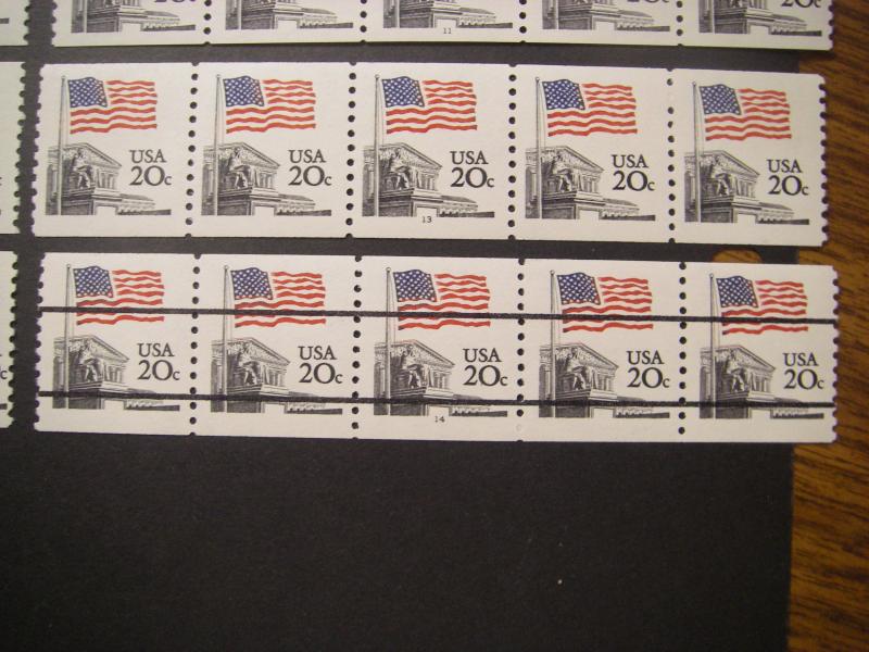 20 cent Flag, Scott 1895, 1895a, & 1895b , COMPLETE MNH PNC5 Collection, CV $460