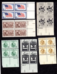 USA, Scott # 1094 - 1124, MNH Plate blocks CV = $ 10.00 Lot 230703 -02