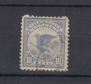 USA 1914 10c Blue Eagle Registry Fine Used JK8331