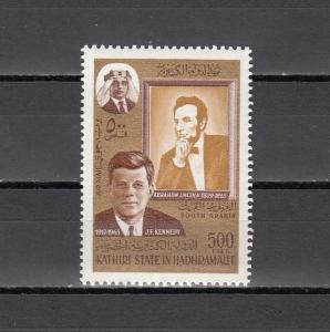 Aden-Kathiri, Mi cat. 164 A. President John Kennedy issue.