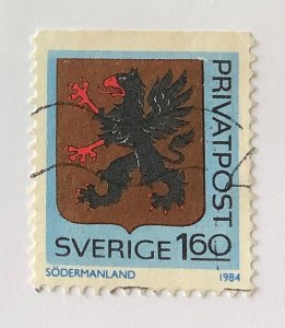 Sweden 1984 Scott 1492 used - 1.60kr,  Arms of Sodermanland Province