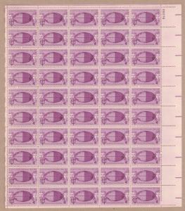 1112    Atlantic Cable Centennial   MNH 4 cent sheet of 50   FV $2.00   1958