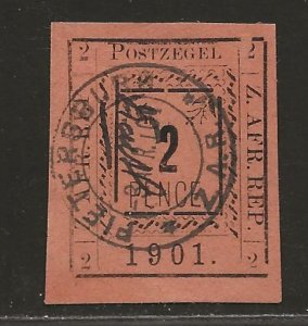 TRANSVAAL SC# 181 (SG#7n) NO PERIOD AFTER L 'REP'  VF/CTO