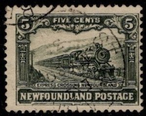 1928 Newfoundland Scott #- 149 5 Cent Express Train Used