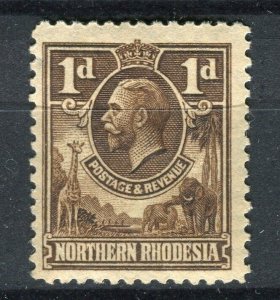 NORTHERN RHODESIA; 1930s early GV pictorial Mint hinged Shade of 1d. value