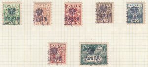 POLAND 1919 Cieszyn local overprint postage dues - 7 used ..................A600