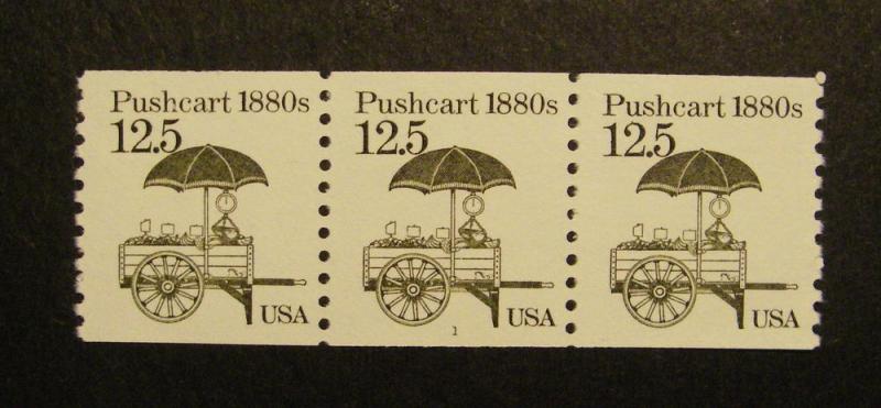 Scott 2133, 12.5 cent Push Cart, PNC3 #1, MNH Transportation Beauty