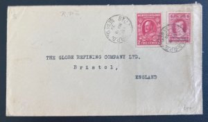 1932 St Johns Newfoundland Commercial  Cover To Bristol England