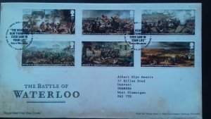 Great Britain 2015 The 200th Anniversary of The Battle of Waterloo FDC