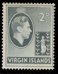 BRITISH VIRGIN ISLANDS GVI SG113, 2d grey, M MINT. CHALKY