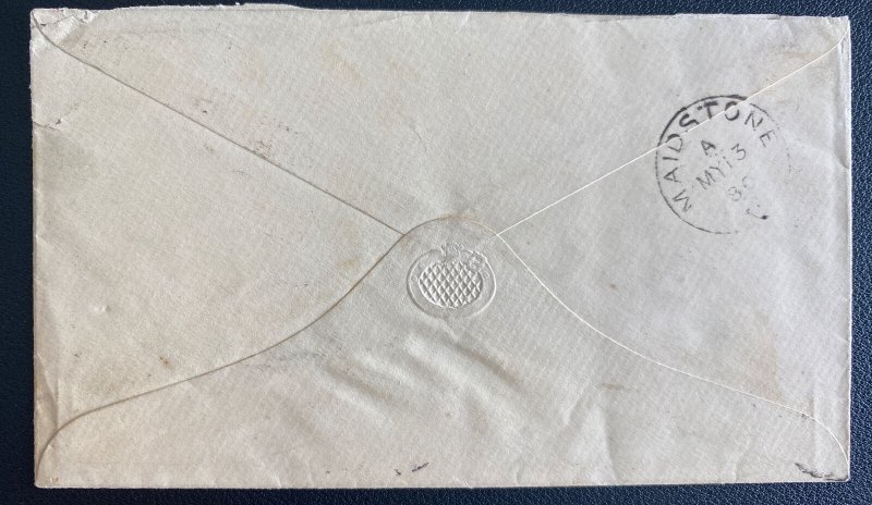 1880 Melbourne Australia cover To Kent England via Brindisi Sc#116