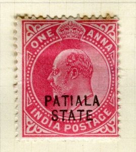 INDIA; PATIALA STATE 1903 early Ed VII issue fine Mint hinged 1a. value