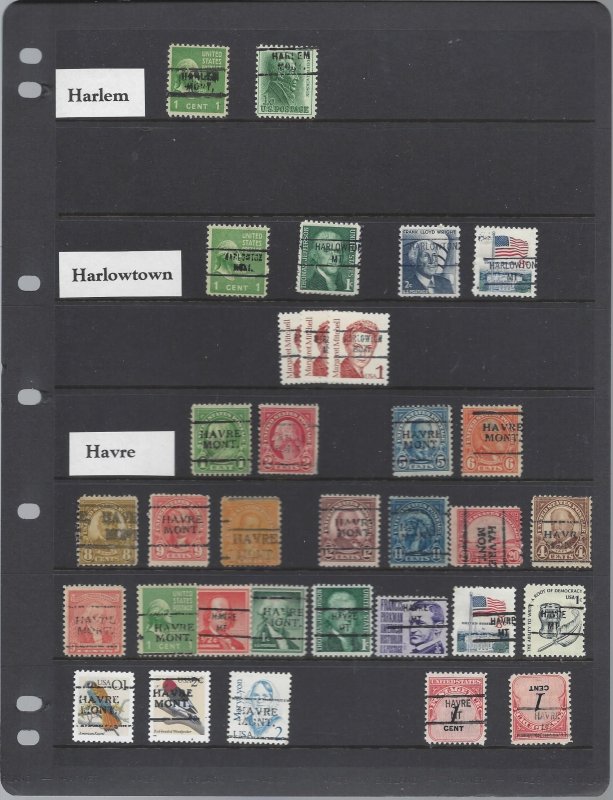 Binder of Montana Precancels - See Scans and Description