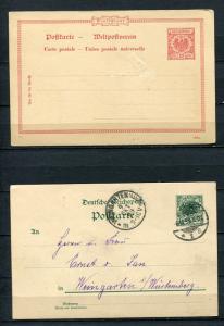 Germany 1899 Reich Post 2 Postal Stationary Cards Used/Unused  3806