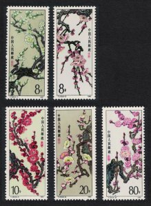 China Mei Flowers paintings %v 1985 MNH SC#1974-1979 SG#3377-3382 MI#2000-2005