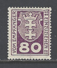 Danzig Sc # J6 mint hinged (RS)