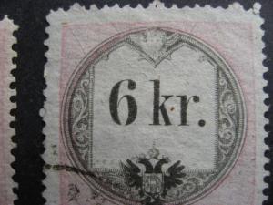 Austria ancient revenues, 3 U each has an open 6 print variety, error!