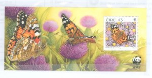 Ireland #1619 Mint (NH) Souvenir Sheet (Butterflies) (Fauna) (Flora) (Flowers) (Wildlife) (Wwf)