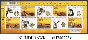 SOUTH AFRICA - 2006 ANIMAL TRACKS - STORIES IN THE SAND - MIN. SHEET MINT NH