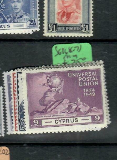 CYPRUS (PP2512B) KGVI  UPU  SET       SG 168-171           MOG