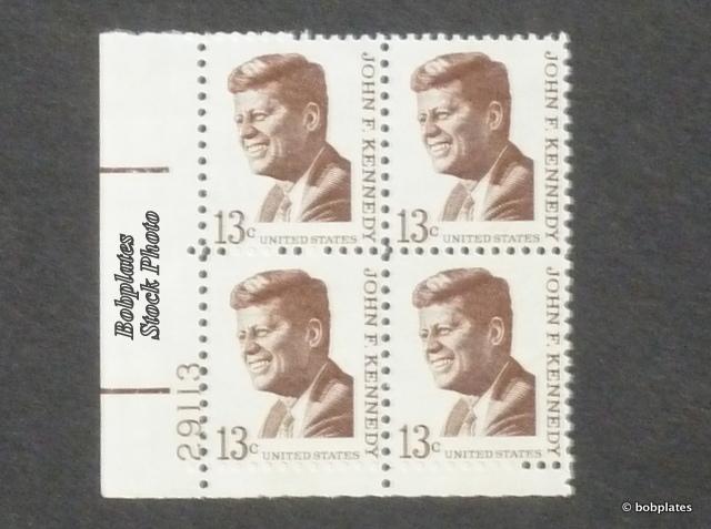 #1287 J.F.K. Lower Left  Plate Block 29393 F-VF NH
