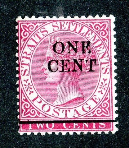 6908 BCx  Malaya Straits Settlements 1892 Sc#77 mlh* cv$2.25 (offers welcome)