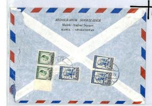 Afghanistan Kabul Cover Commercial Air Mail {samwells-covers} 1950s CS159